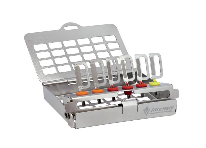 Intensiv Ortho-Strips System Set03, Tray with Ortho-Strips, 2 Opener, 3 Medium, 1 Polishing, Central Double-Sided